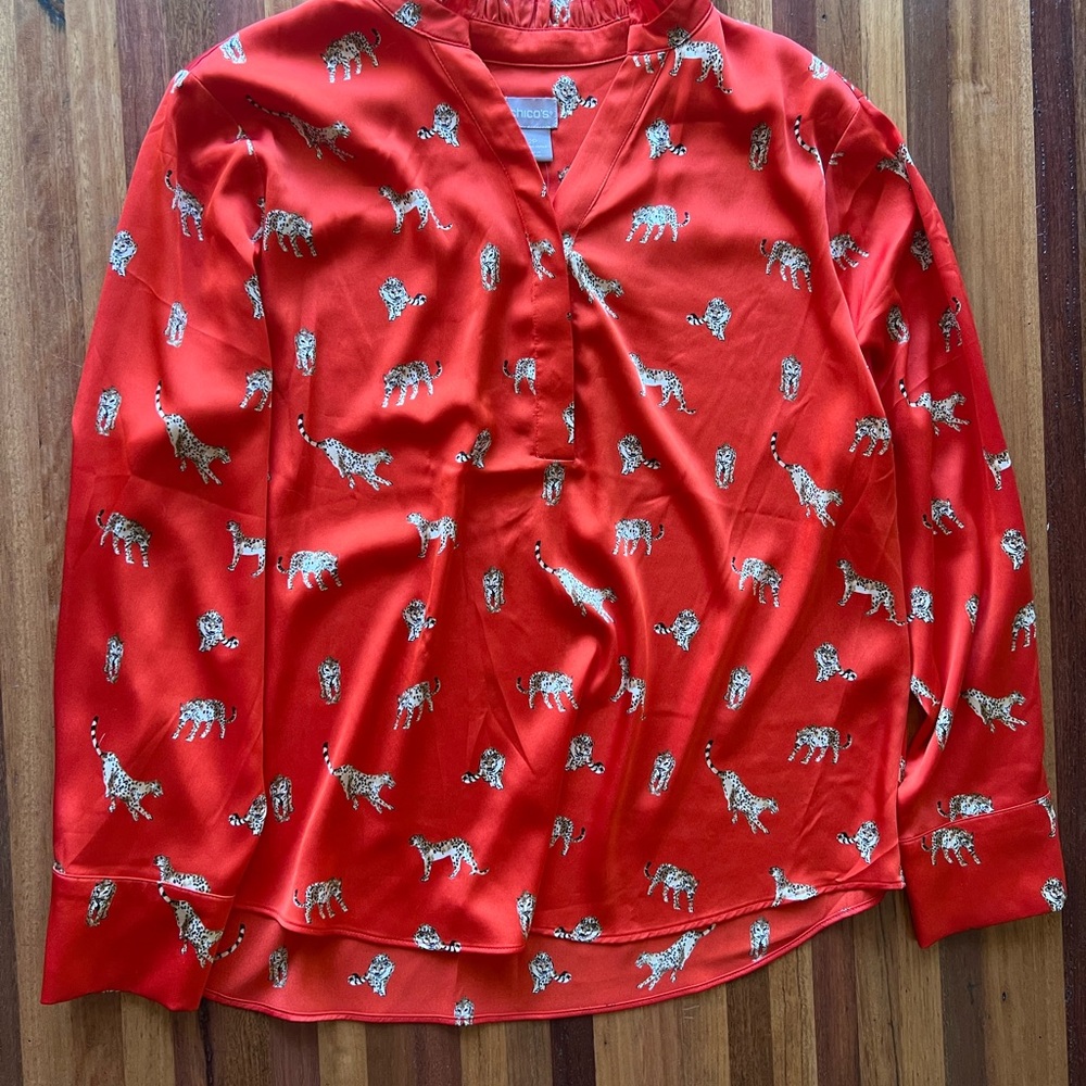 CHICO’s Leopard Print Blouse